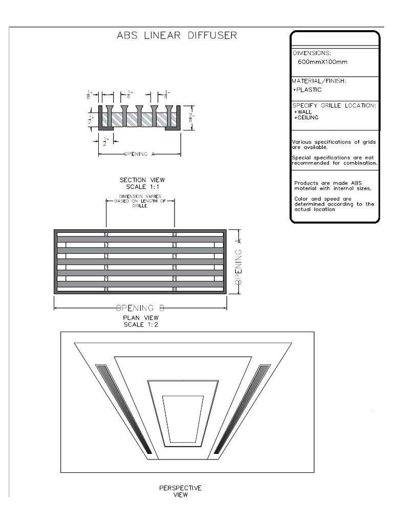 Abs Linear Bar Grille PDF