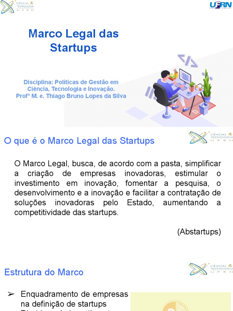 Marco Legal das Startups: Inovação e Investimentos | PDF | Empresa ...