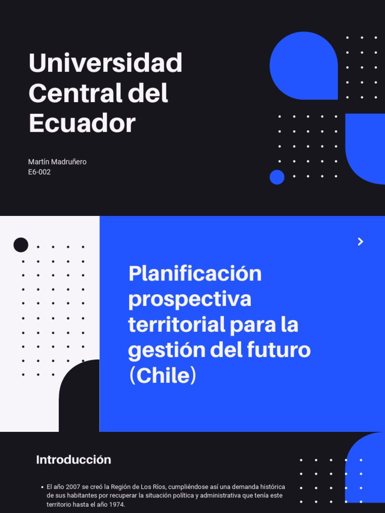 Prospectiva Territorial en Los Ríos, Chile | PDF | Planificación ...