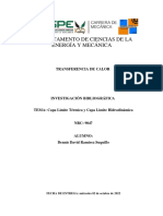 Investigacion Bibliografica - Capa Limite Termica y Capa Limite Hidrodinámica