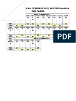 Jadwal Shift Bulan Desember 2022 Apotek Mangga Dua Farma