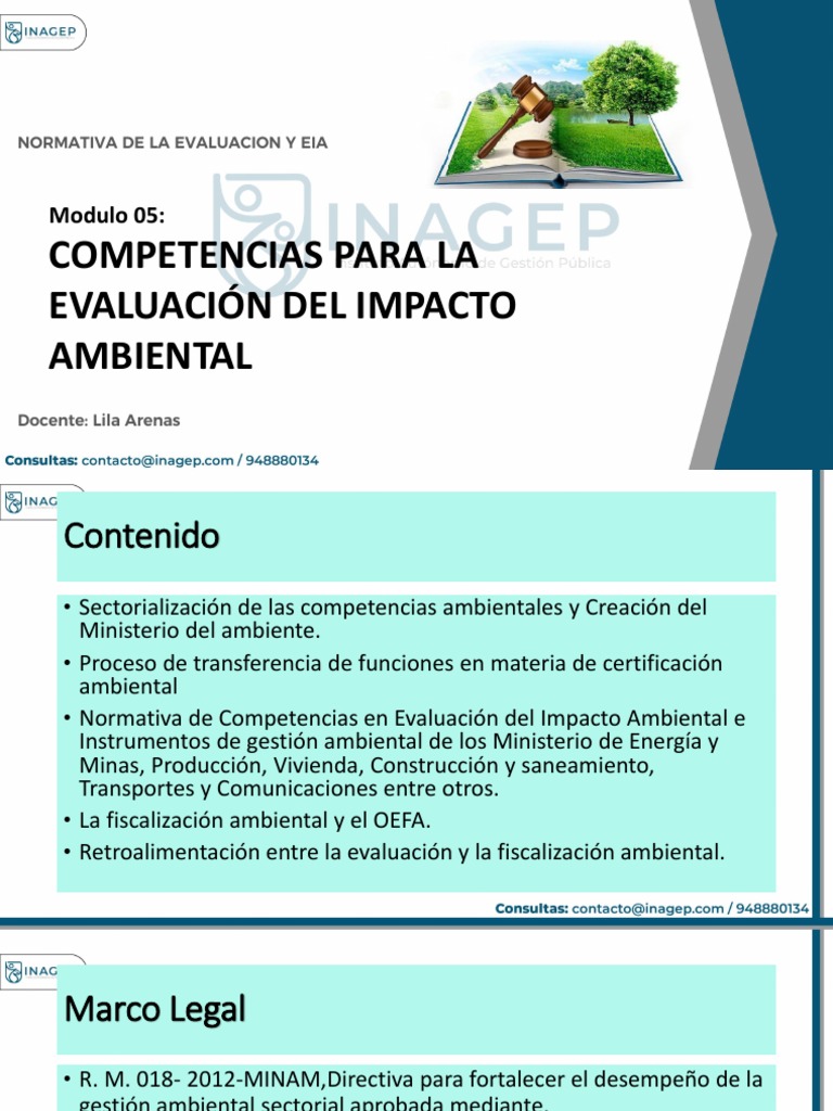 Competencias en Evaluación Ambiental | PDF | Evaluación de impacto ...