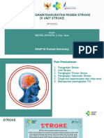 Penanganan Kegawatdaruratan pasien stroke di Unit Stroke