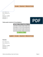 Capítulo: 1 - Sección: 1 - Ejercicio:1 - Método de Newton: N X F (X) F' (X) X Error