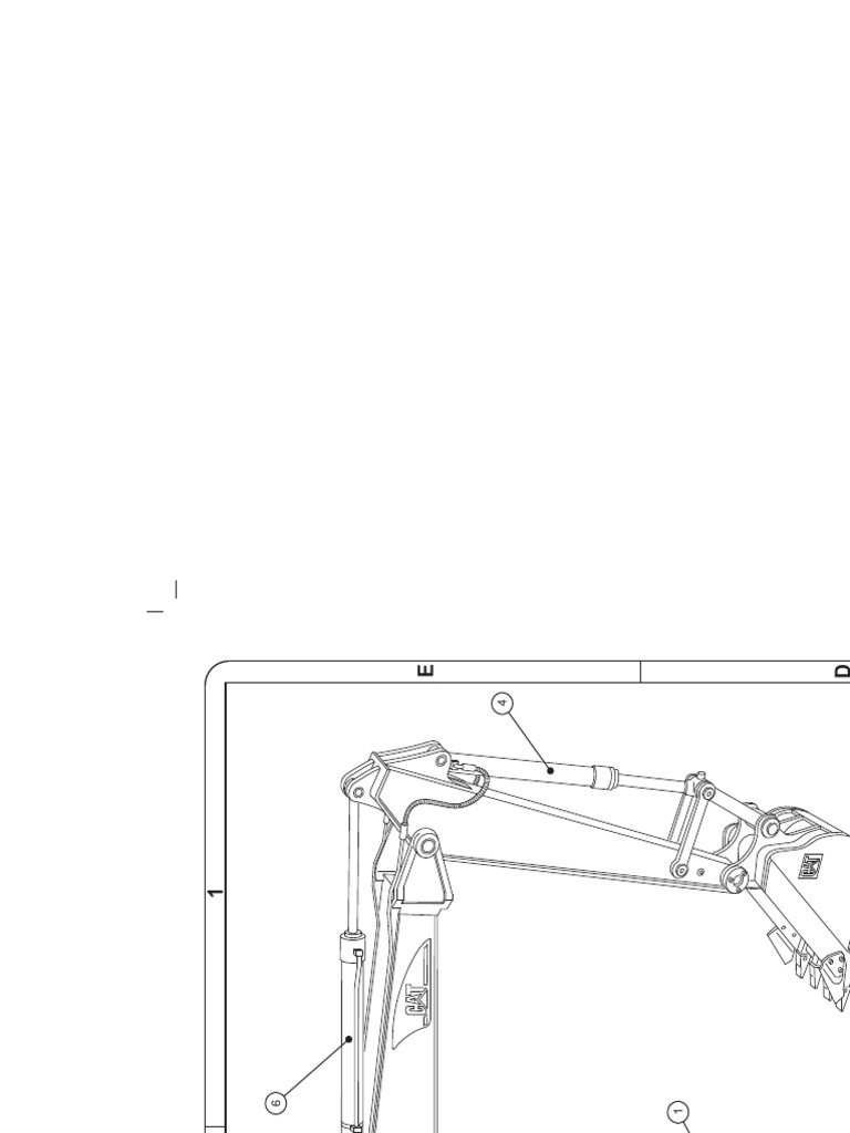 Schematic of a 308C Excavator Medium Pressure Blade Hydraulic System