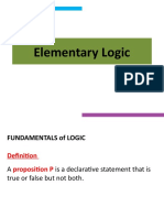 Elementary Logic Fundamentals