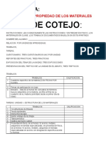 Lista de Cotejo Asignatura Esstructura y Propiedad de Los Materiales