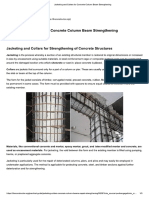 Jacketing and Collars For Concrete Column Beam Strengthening