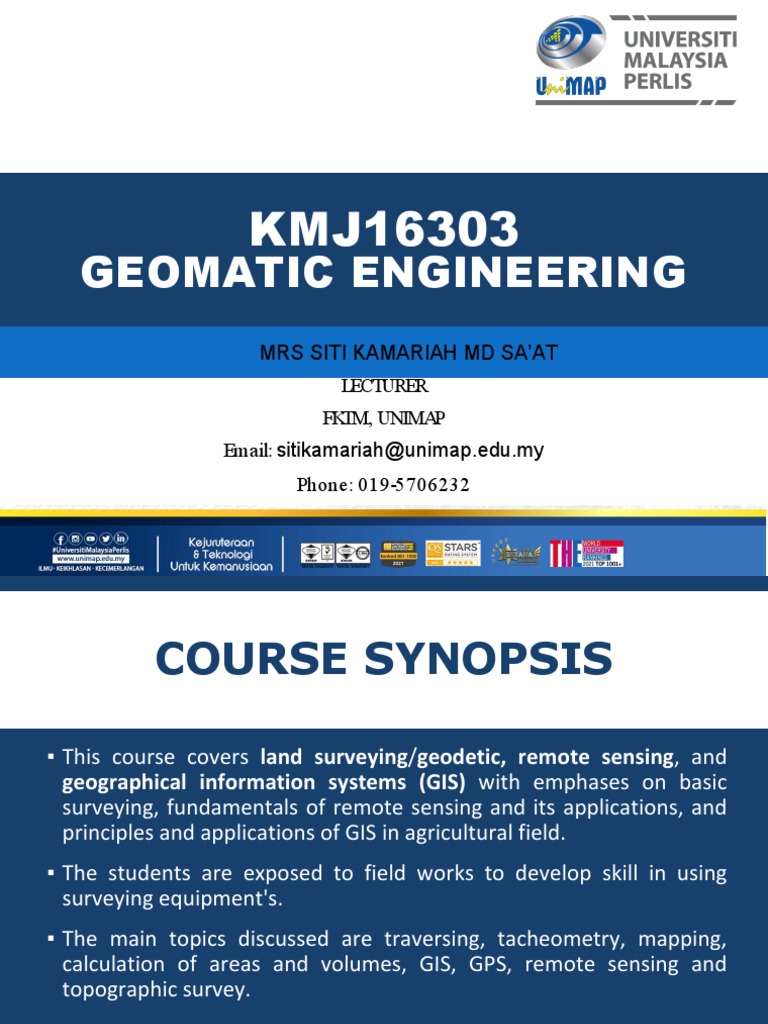 Geomatics Engineering Course Overview | PDF | Surveying | Geomatics