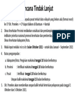 Rencana Tindak Lanjut Sosialisasi Peloparan 1 September 2021