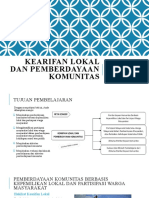 Kearifan Lokal Dan Pemberdayaan Komunitas Bagian 1