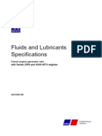 Fluids and Lubricants Specifications: Diesel Engine-Generator Sets With Series 2000 and 4000 MTU Engines