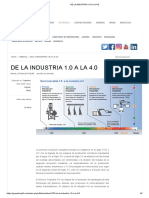 De La Industria 1.0 A La 4.0