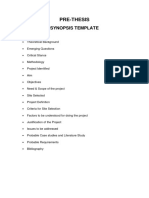Pre-Thesis - Synopsis Template - 19042021