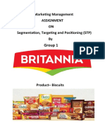 Marketing Management Assignment ON Segmentation, Targeting and Positioning (STP) by