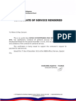 Certificate of Service Rendered Janitor_October 2022