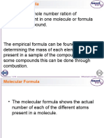 Chapter 1 Atoms, Molecules and Stoichiometry - Empirical and Molecular Formula