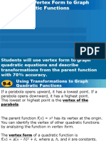 Vertex Form Transformations Notes - Day 1