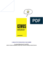 FREE PDF 3 Genius Career Tips by James Bannerman Jan 2013