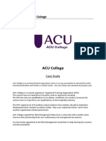 ACU College Risk Management Case Study