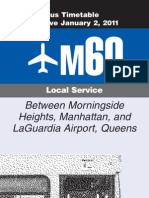M60 Bus Timetable Between Morningside Heights, Manhattan and LaGuardia Airport, Queens