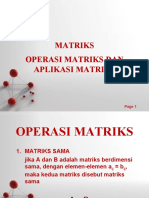 Operasi Matriks dan aplikasi matriks