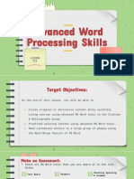 Advanced Word Processing Skills