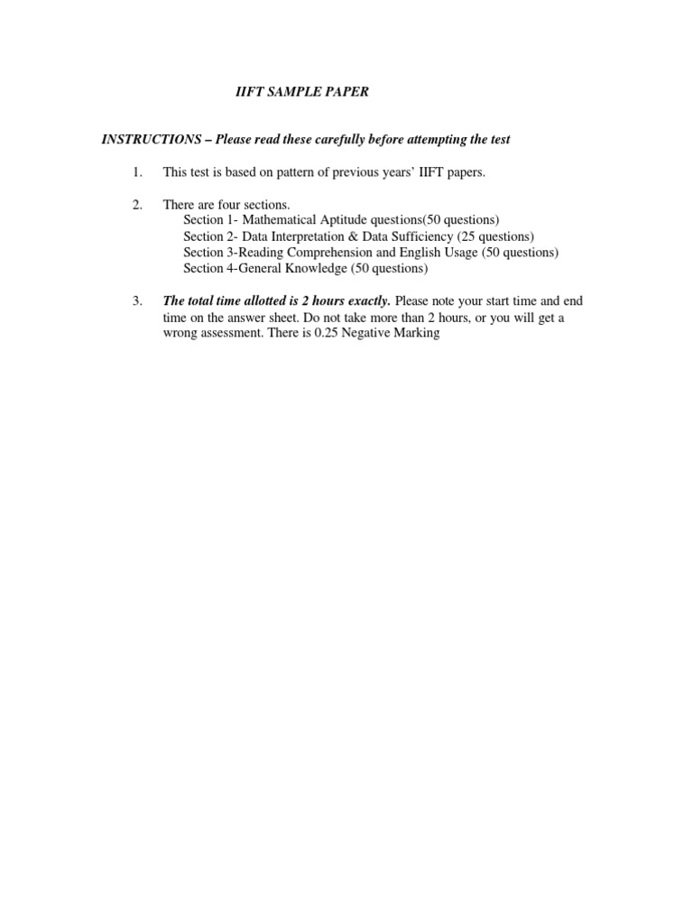 Iift Sample Paper | PDF | Area | Biodiversity