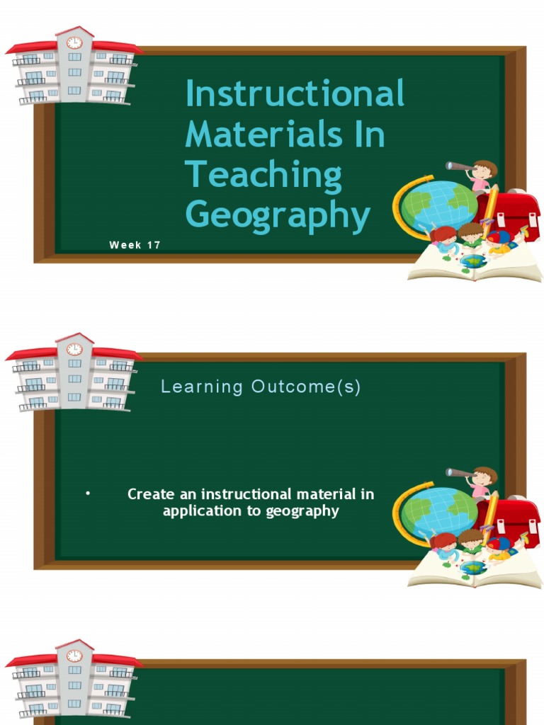 Instructional Materials in Teaching Geography PDF Teaching Method