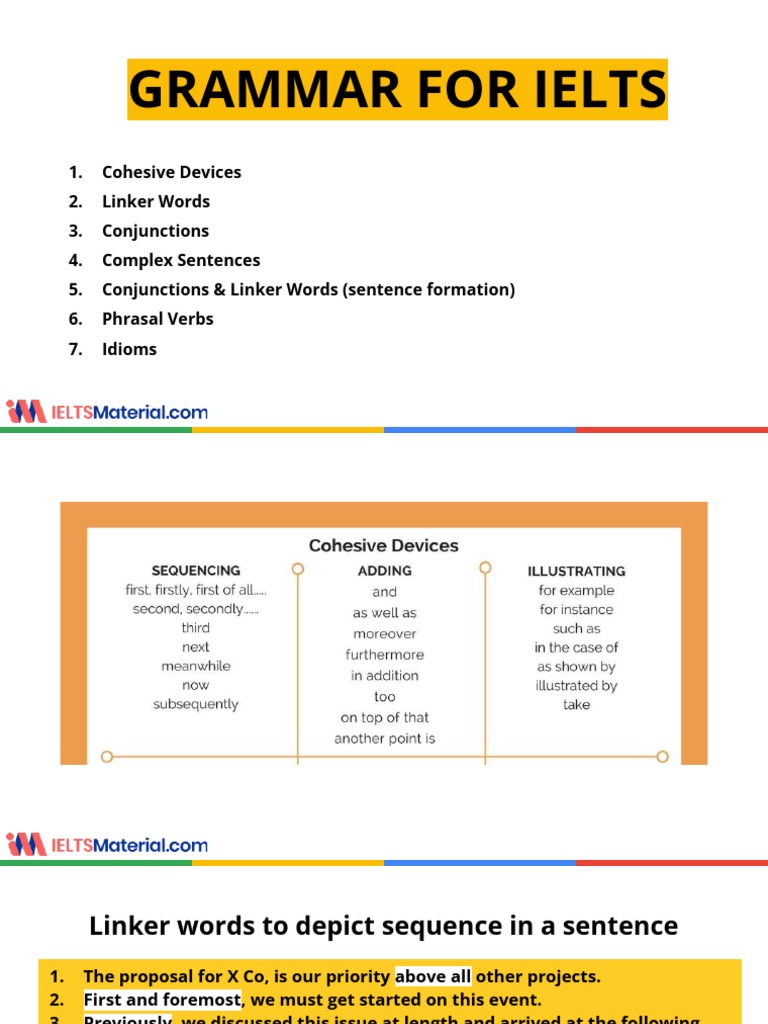 Advanced Grammar for IELTS Preparation | PDF | Phrase | Verb