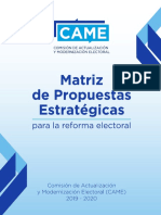 Estratégicas para La Reforma Electoral