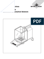 Operating Instructions Manual - Balance - METTLER TOLEDO - Excellence XS