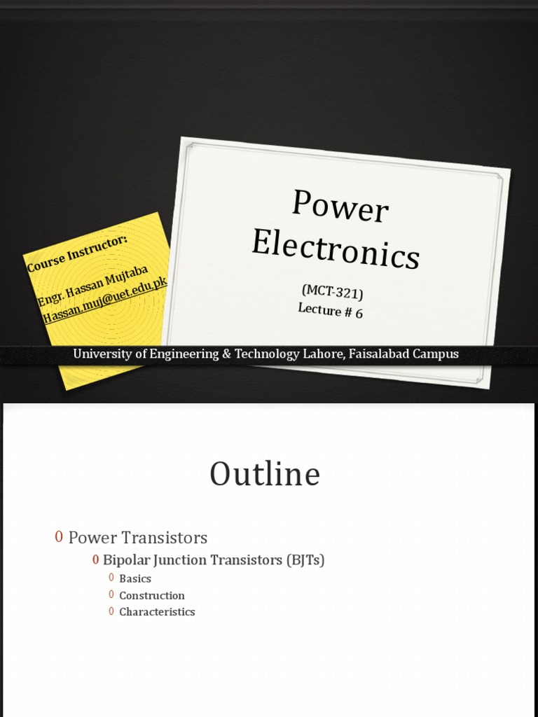 Power Electronics University of Engineering & Technology Lahore