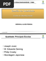 Custos da Qualidade ou da Não Qualidade?