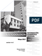 Metodología: Información Estadística Mensual Mayo 2017 Sector R Eal