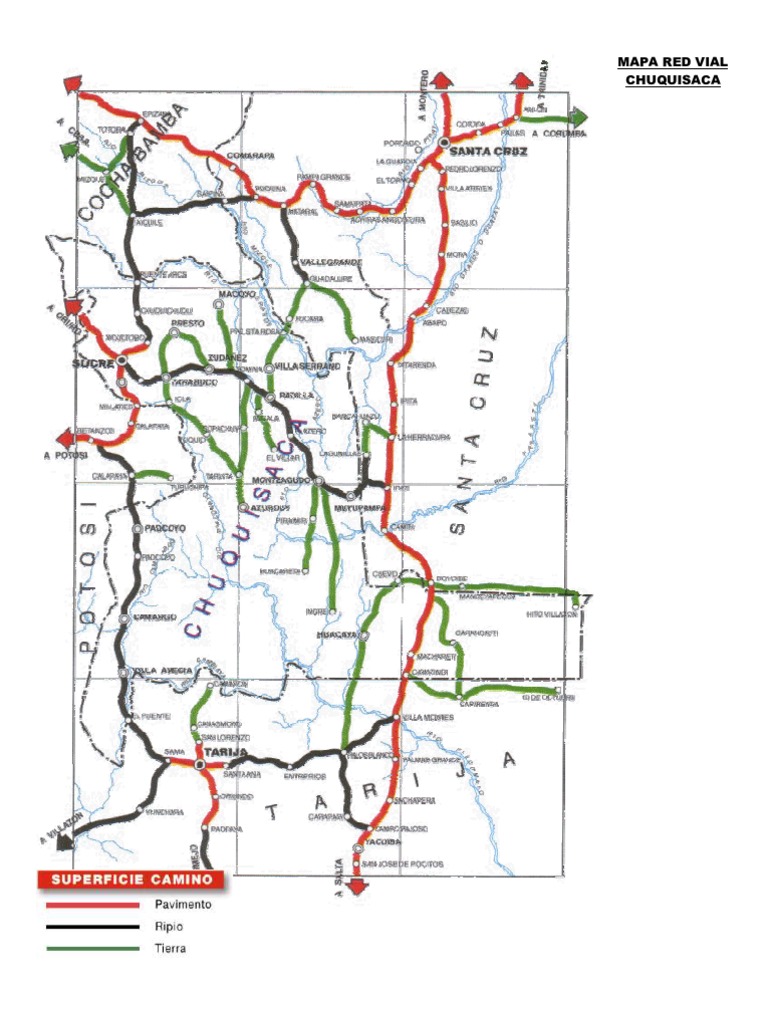 Mapa Red Vial Chuquisaca | PDF
