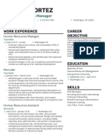 Human Resources Manager Resume Example