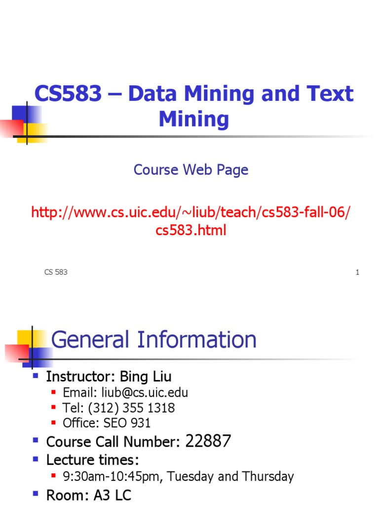 CS583 Intro | PDF | Data Mining | Computing