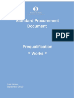 Standard Procurement Document Prequalification (Works