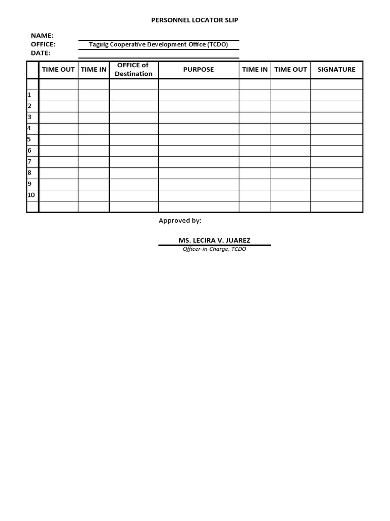 Locator Slip | PDF