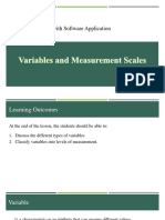 1 - Variables and Measurement Scales