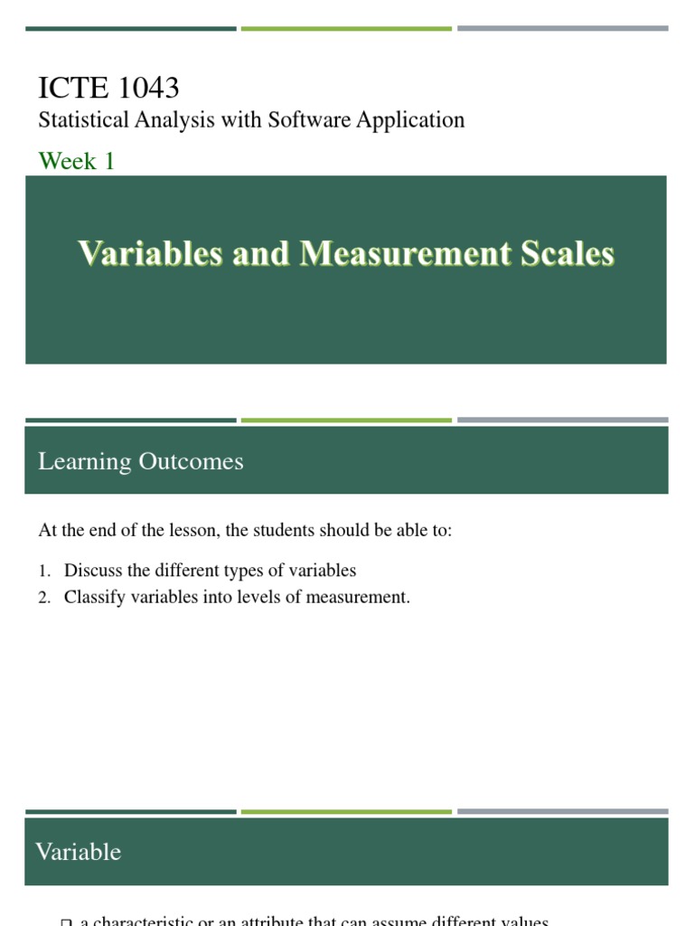 1 Variables and Measurement Scales PDF