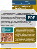 Journal #1: Pantheon of Egyptian Gods