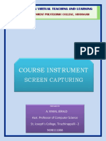 Course Material For Screen Capturing