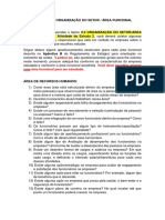 Check List - Organização Do Setor / Área Funcional