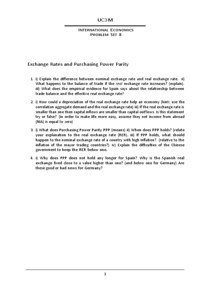 PS8 (BoP, PPP) | PDF | Finance & Money Management | Social Science