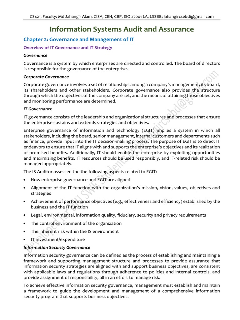 IT Governance and Management Overview | PDF | Risk | Risk Management