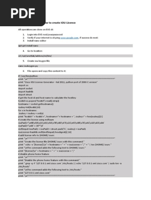 Correct instruction how to create IOU Lic