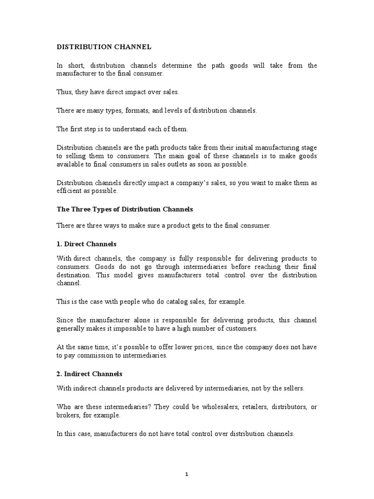 Distribution Channel PDF