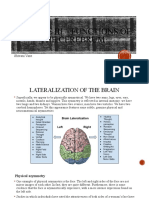 LATERALIZATION OF THE BRAIN - LEFT VS RIGHT HEMISPHERE FUNCTIONS